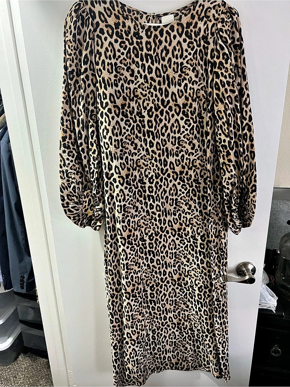 H&M Leopard Print Midi Dress